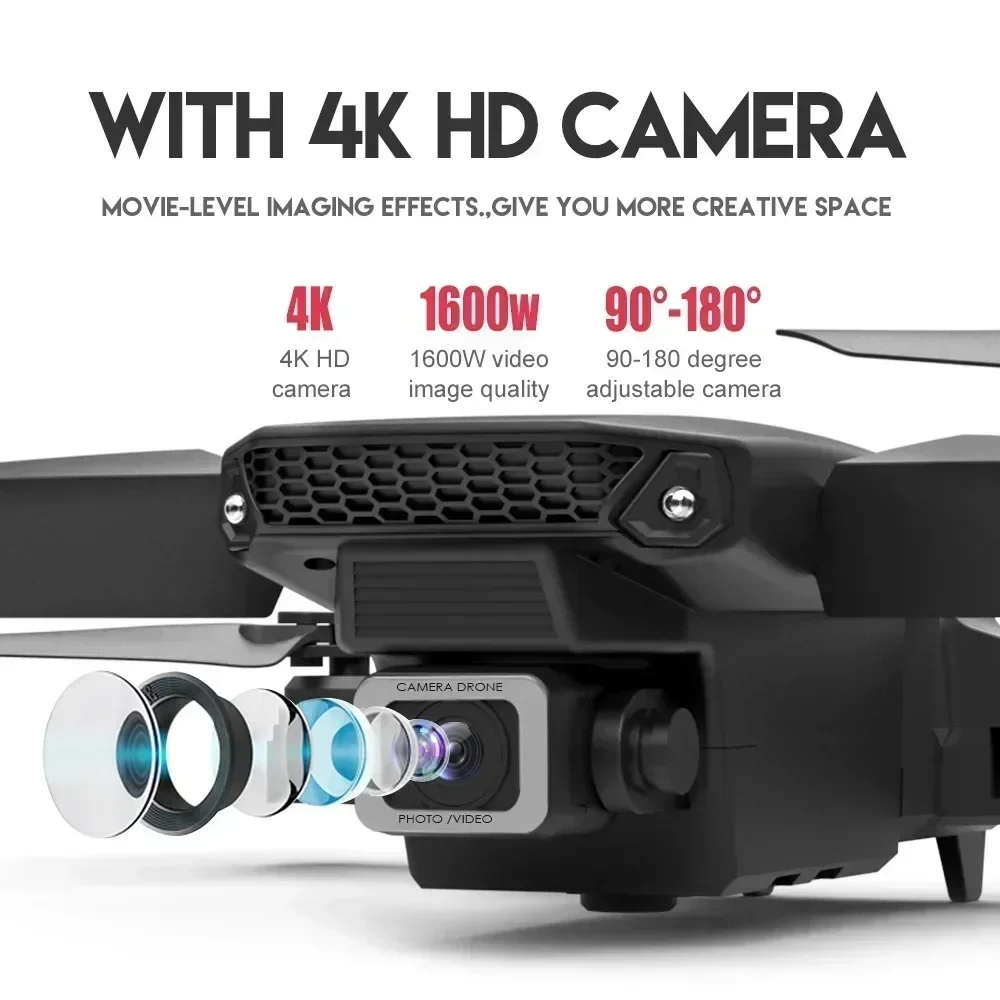 E88 Pro WIFI FPV Drone Geniş A - Drone Camera Lens incelemesi ve fiyatı